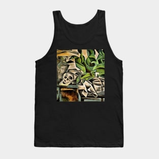 Still life with Cranium Geometric Vanitas Art Tank Top